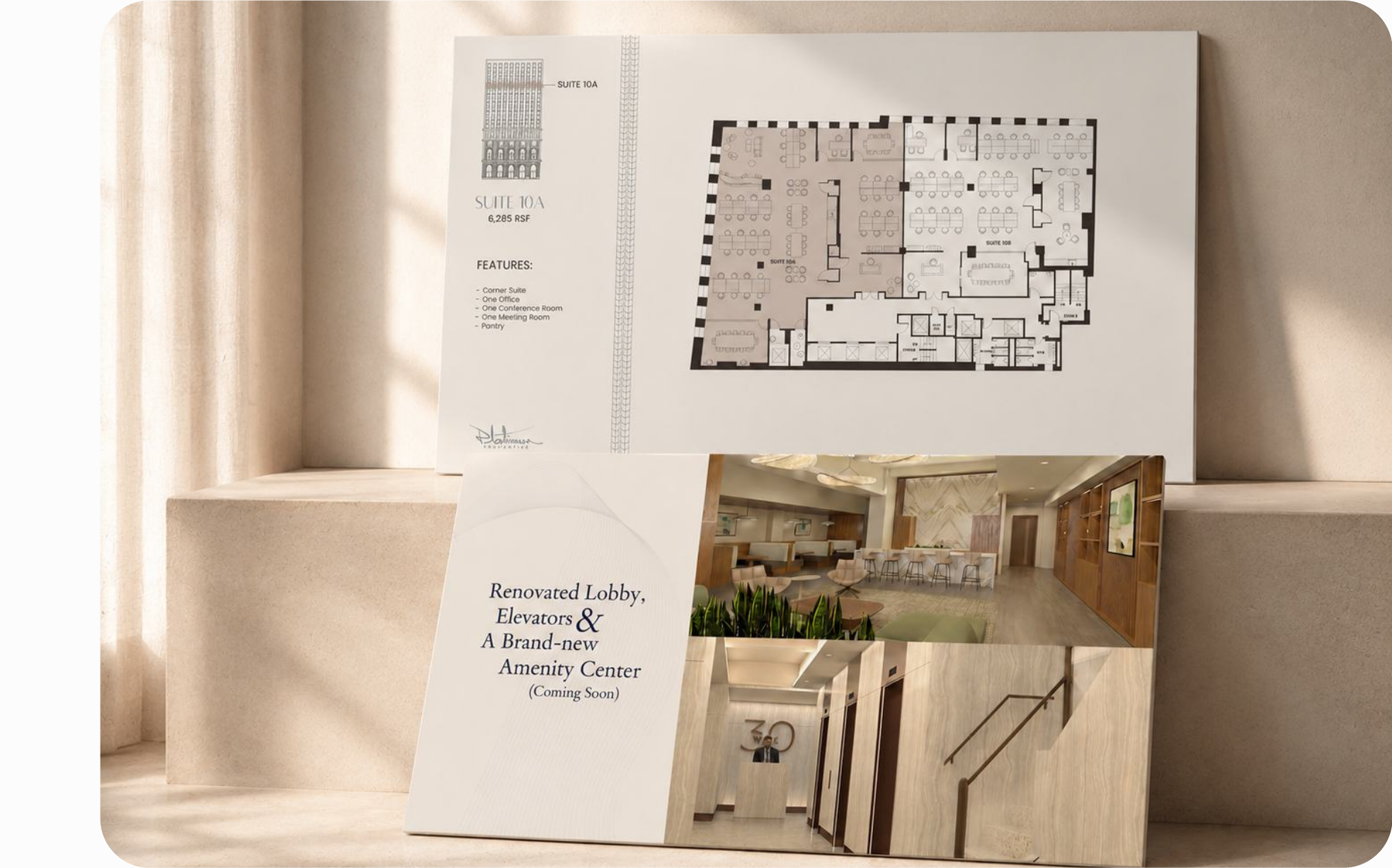 Amenity brochure mockup