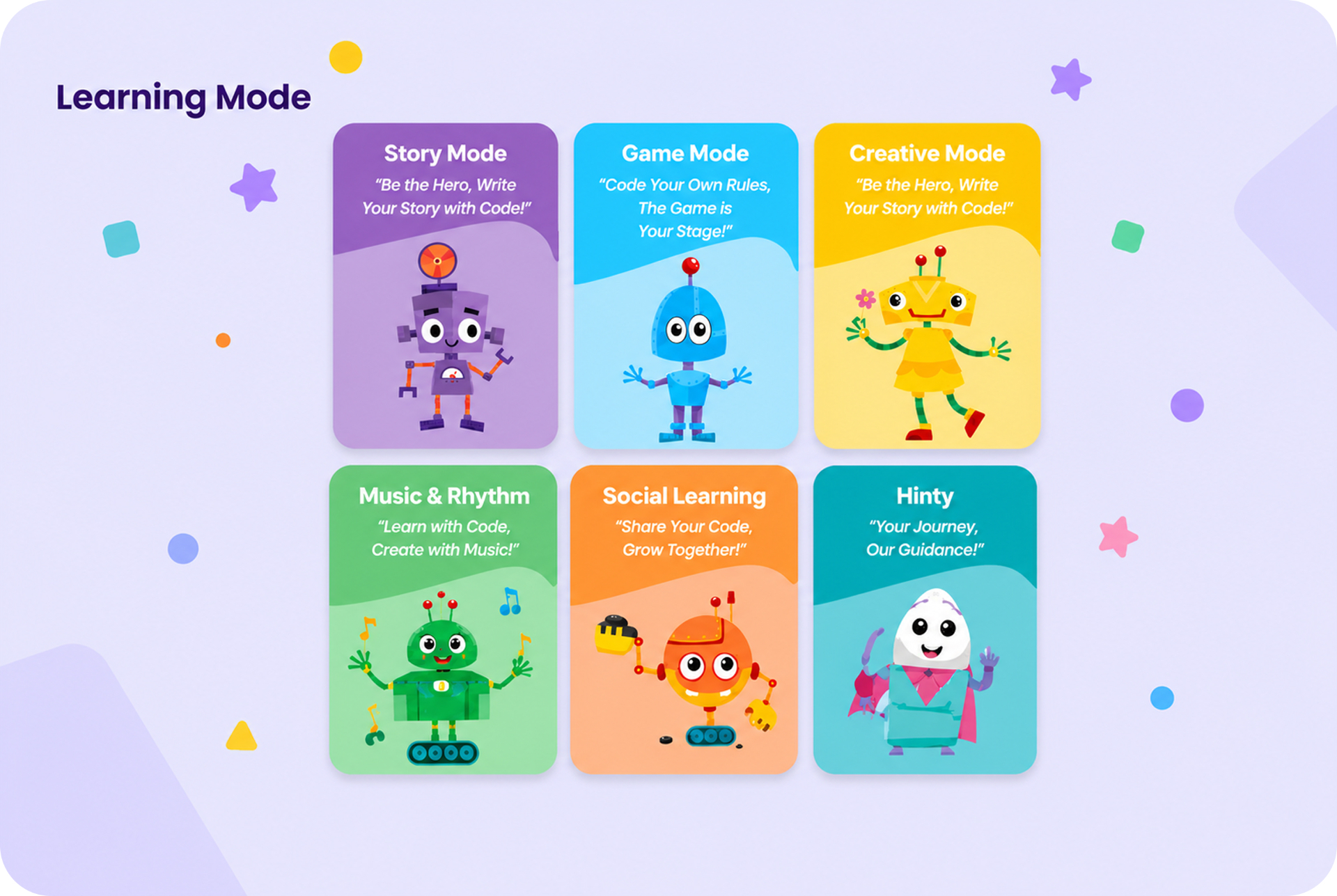 Learning Mode cards