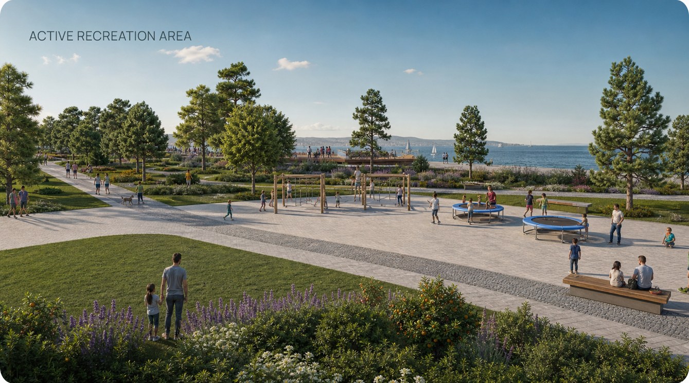 Active recreation area render