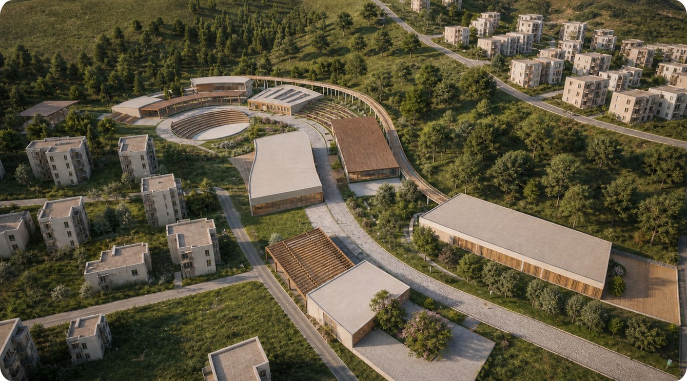 Aerial view render